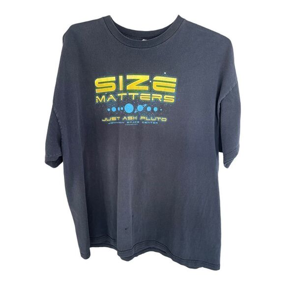 Vintage Size Matters Johnson Space Center Houston Just Ask Pluto shirt size XXL - Picture 1 of 4